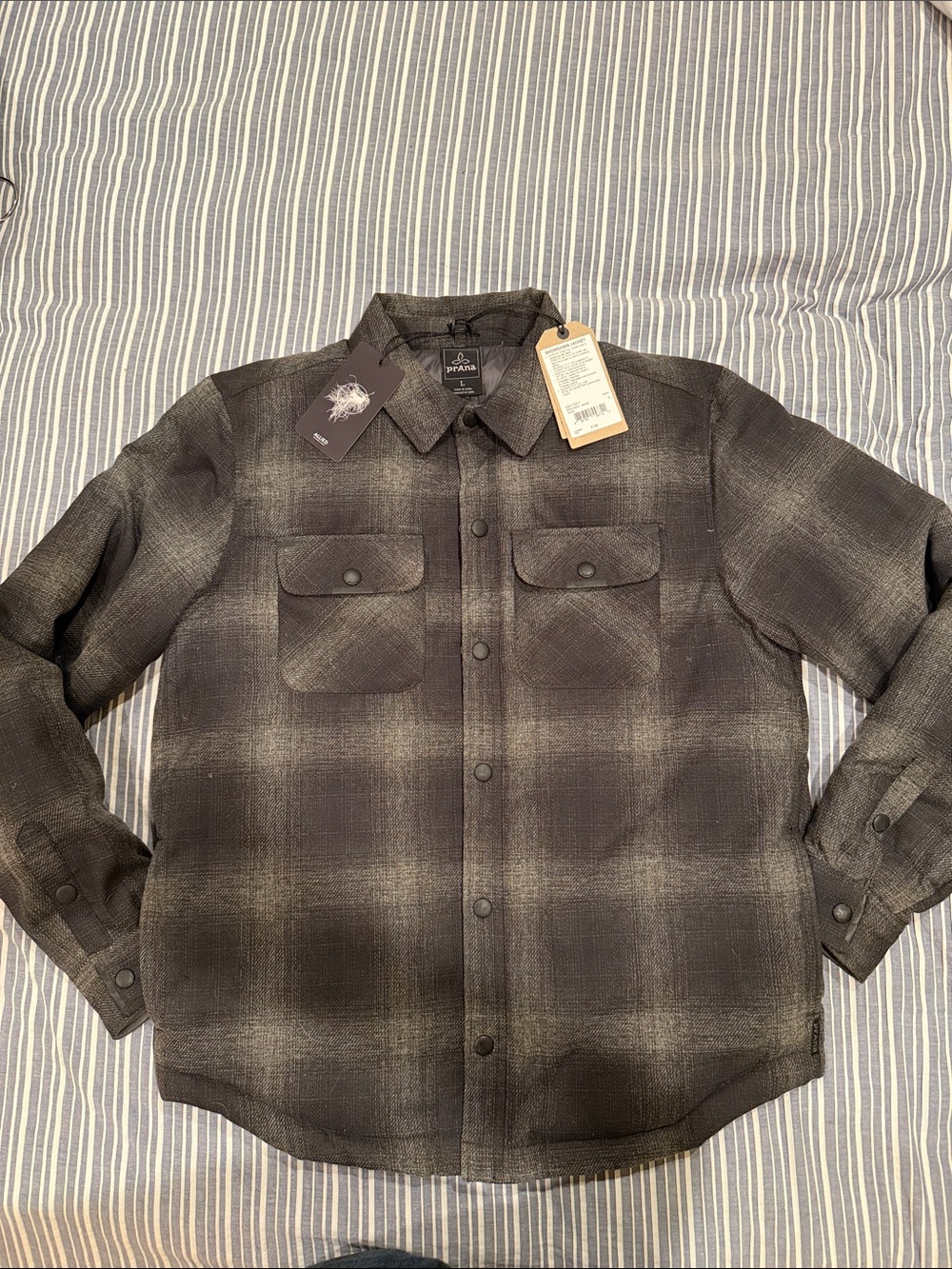 prAna Showdown Jacket, Gravel, Size L